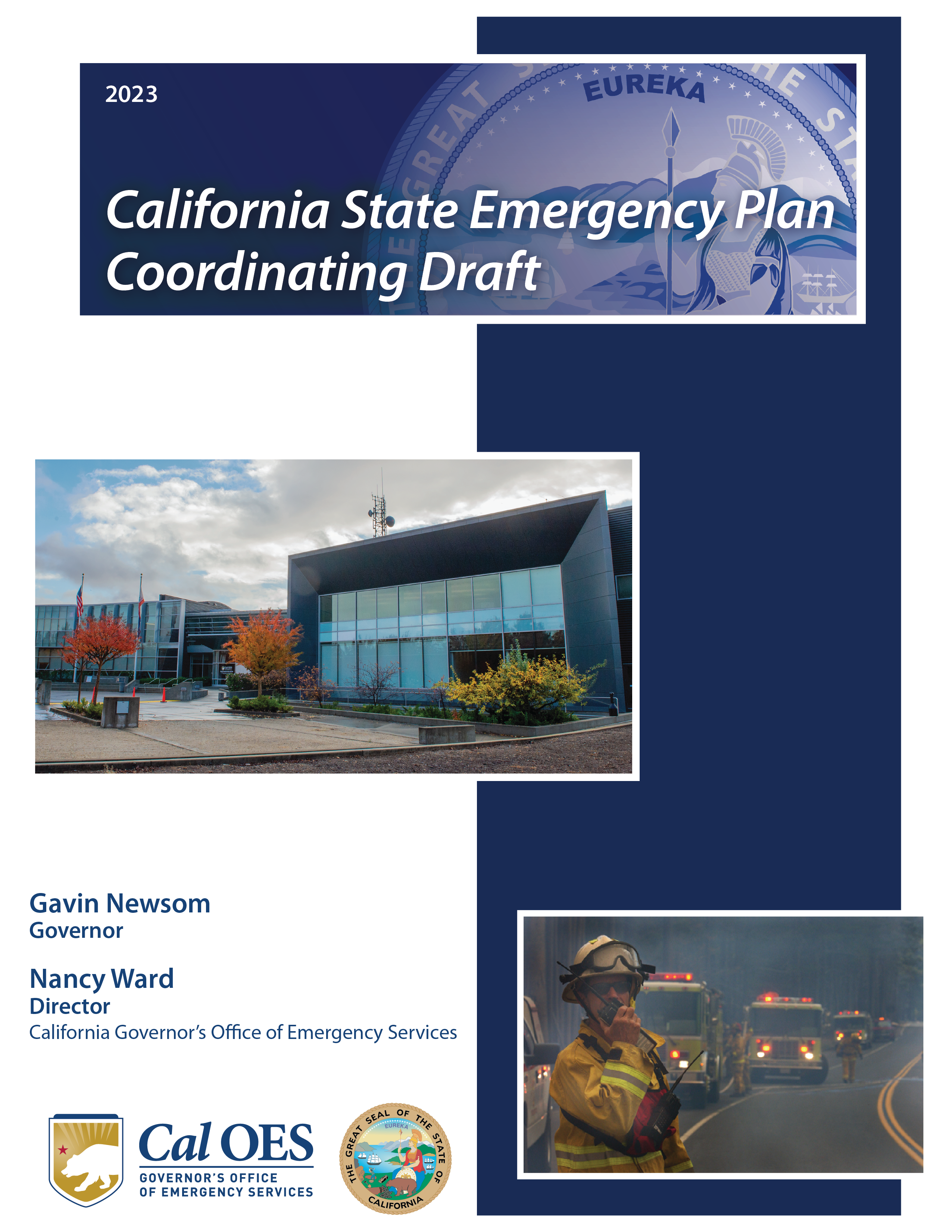 Title cover page for 2023 California State Emergency Plan Draft