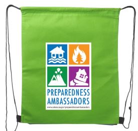 Preparedness Ambassadors promotional backpack