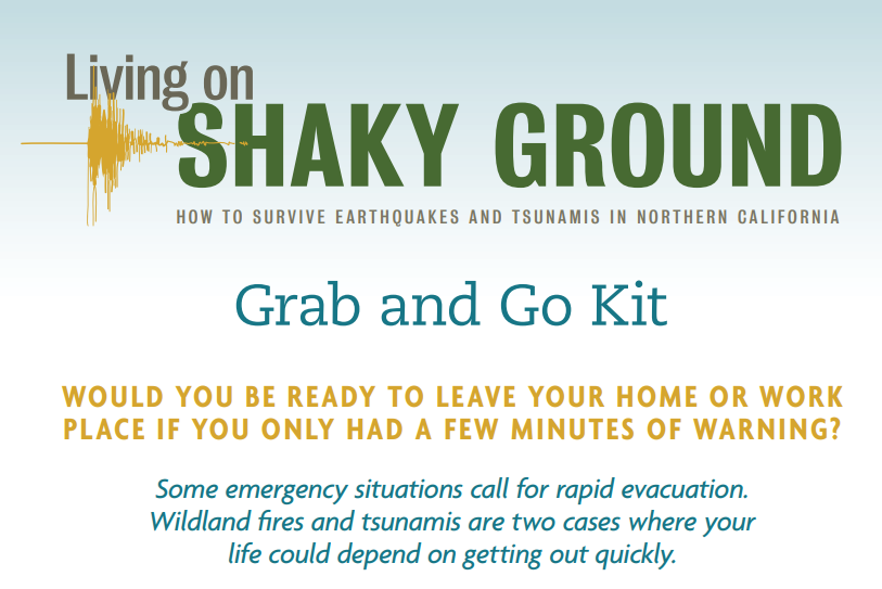 Living on Shaky Ground Grab and Go Kit information.