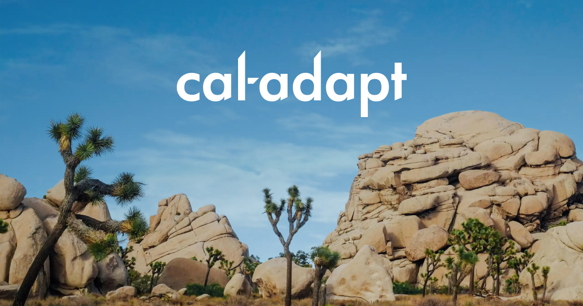 Cal-Adapt logo based on the 5th CA Climate Assessment
