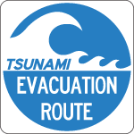 Tsunami Evacuation Route Sign