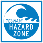 Tsunami Hazard Zone Sign