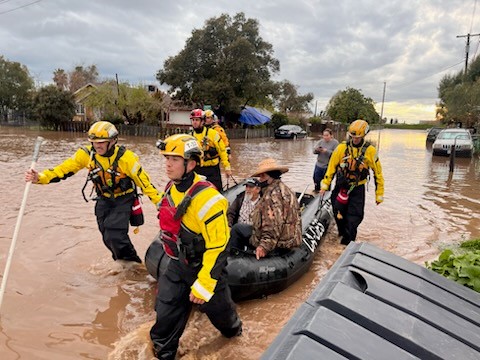 Cal OES patrol support during flooding