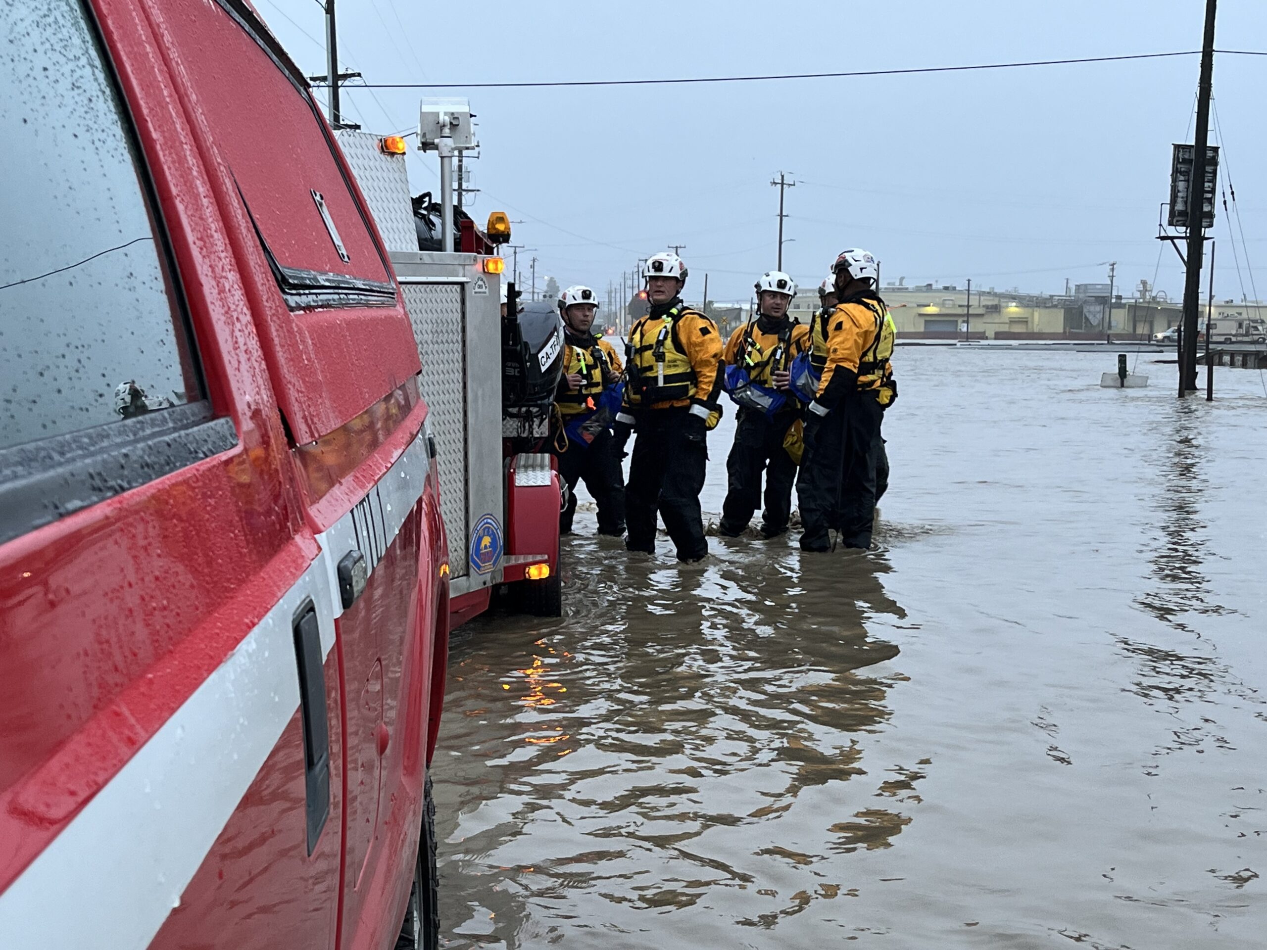 Cal OS unit responding to storm flooding