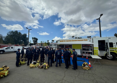 hazmat team with hazmat vehicle.