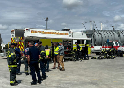 Hazmat vehicle scene