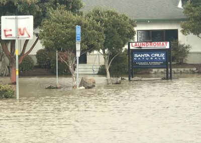 A flooded area.