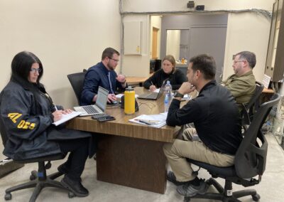 CalOES staff meet with Humboldt County OES during Earthquake response.