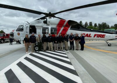 Southern Region Cal Fire team with helicopter