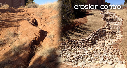 Before and after erosion control