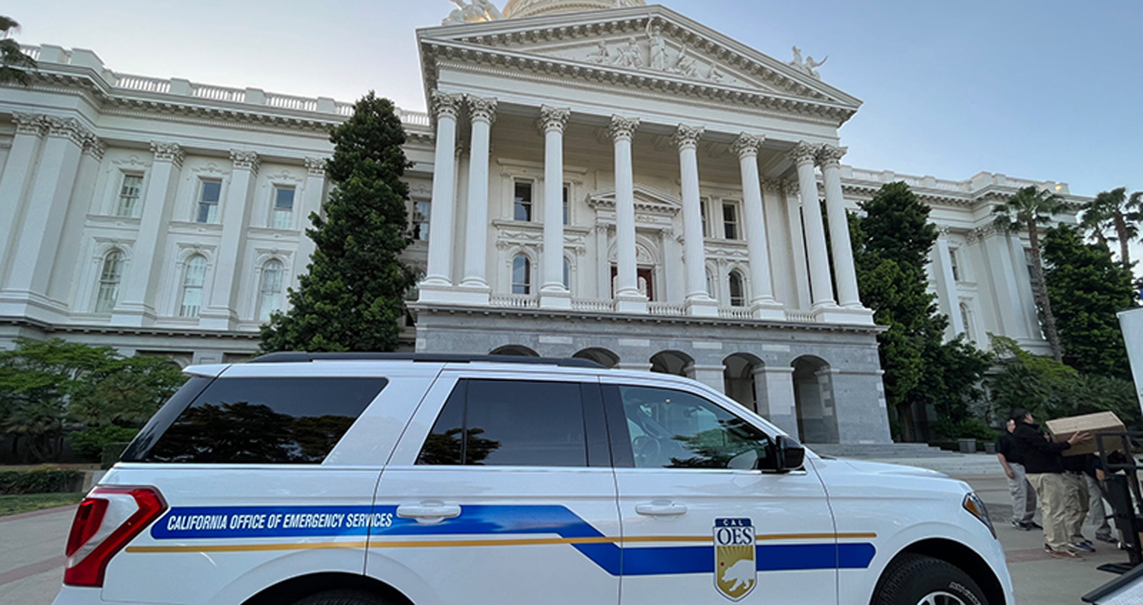 Cal OES vehicle at state capital